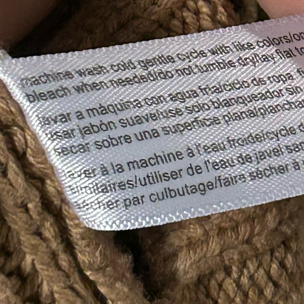 ELOQUII Camel Chunky Knit Balloon Sleeve Button Front Sweater 22/24 - Picture 10 of 12